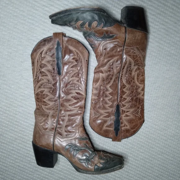Dan Post Cowboy Boots Sz 7 - Picture 5 of 9